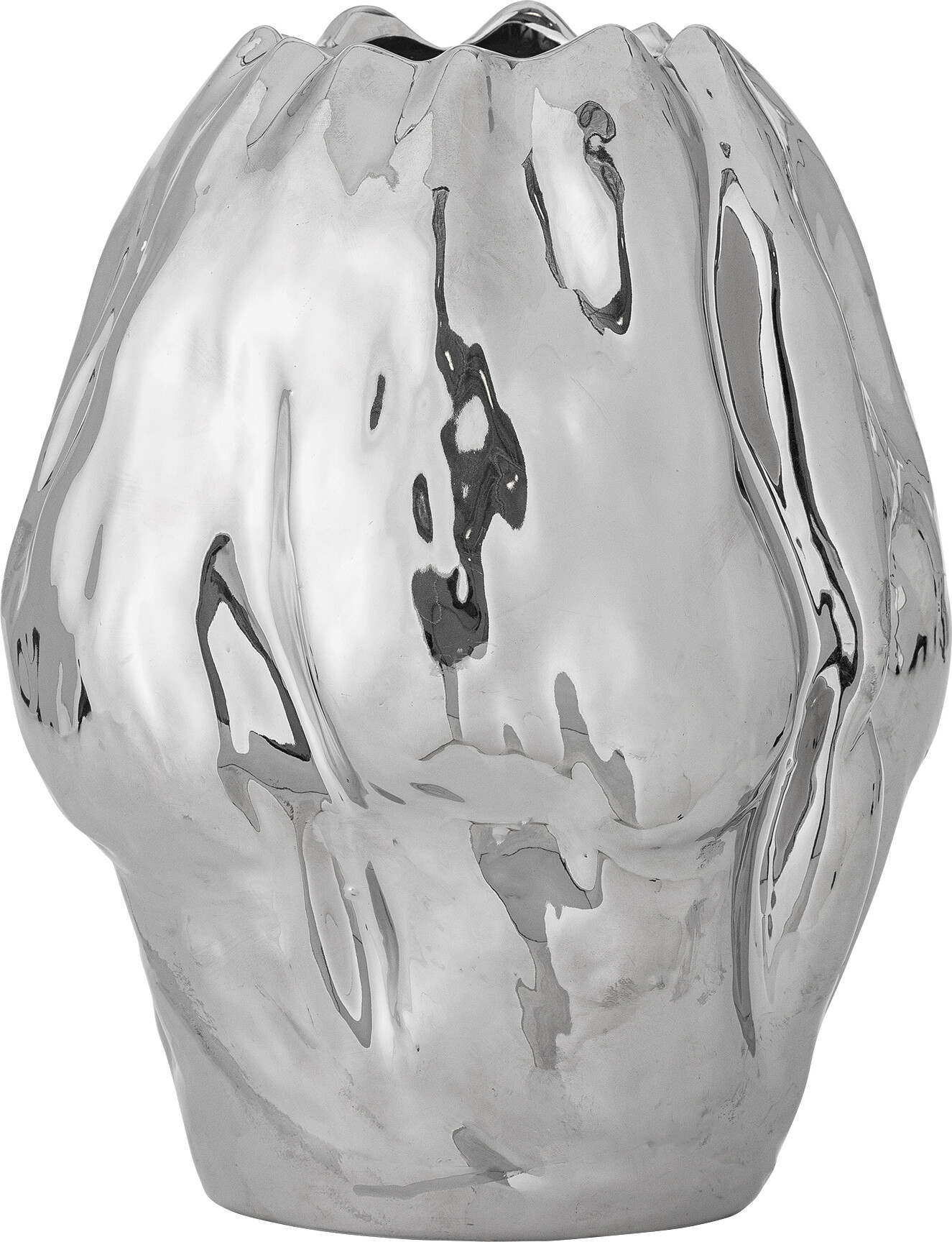 Bloomingville Vase - Bobby - Sølv - Stentøj - 29 Cm