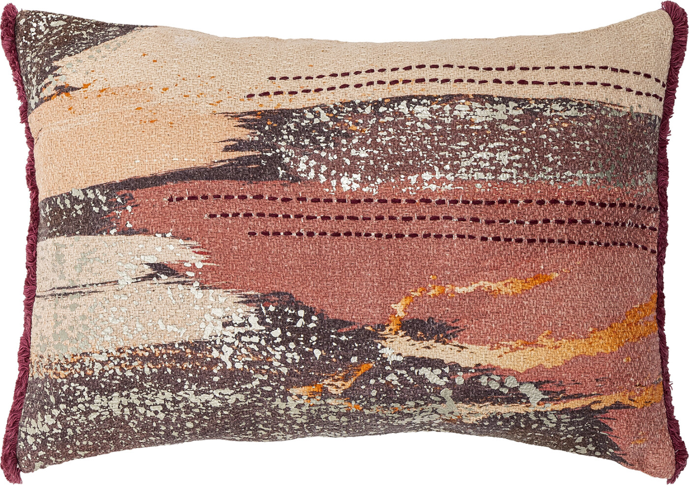 BLOOMINGVILLE Bri pyntepude, rektangulær - brun bomuld (L50xB35)