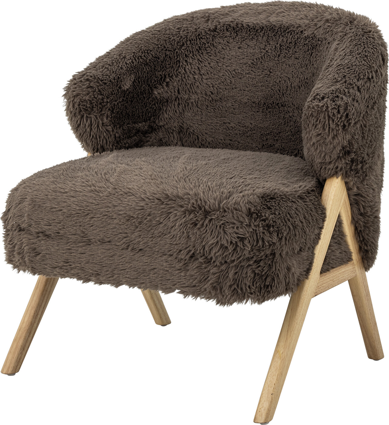 Bloomingville - Camino Loungestol - Indendørs - Brun - Gummitræ