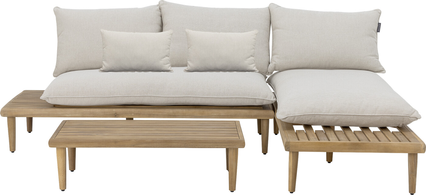 Bloomingville - Cesano Lounge Sæt - Natur -  Acacia - Sæt Med 3 Dele