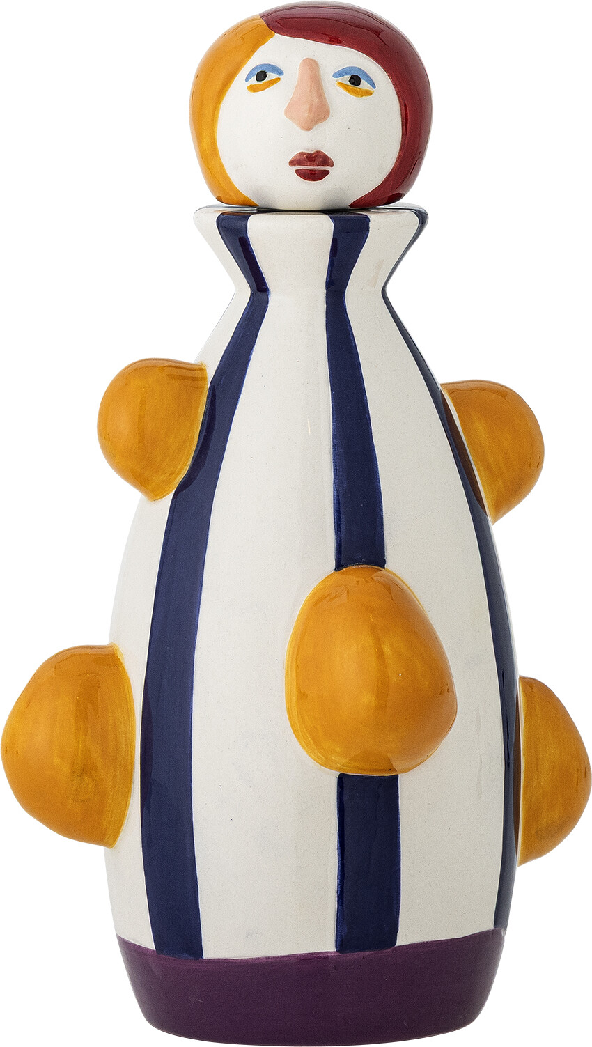 Bloomingville - Conneli Lysestage, Multifarvet, Keramik, D14xH23,5 cm