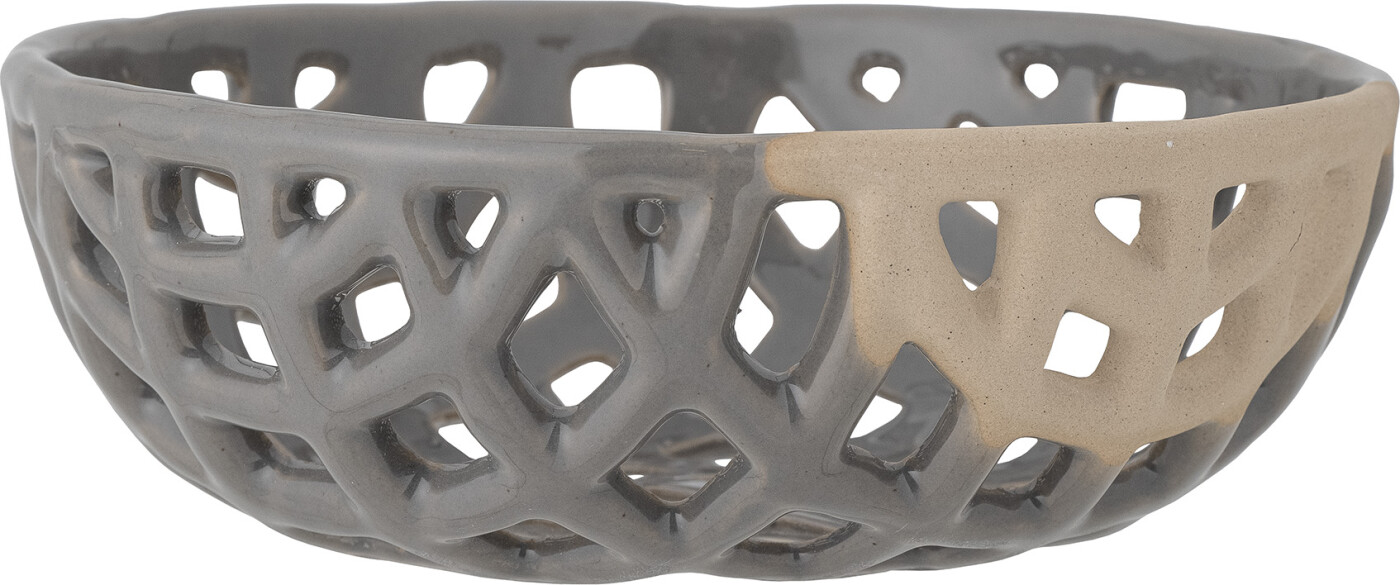 Bloomingville - Electra Dekorativ Skål - Grå - Stentøj Keramik