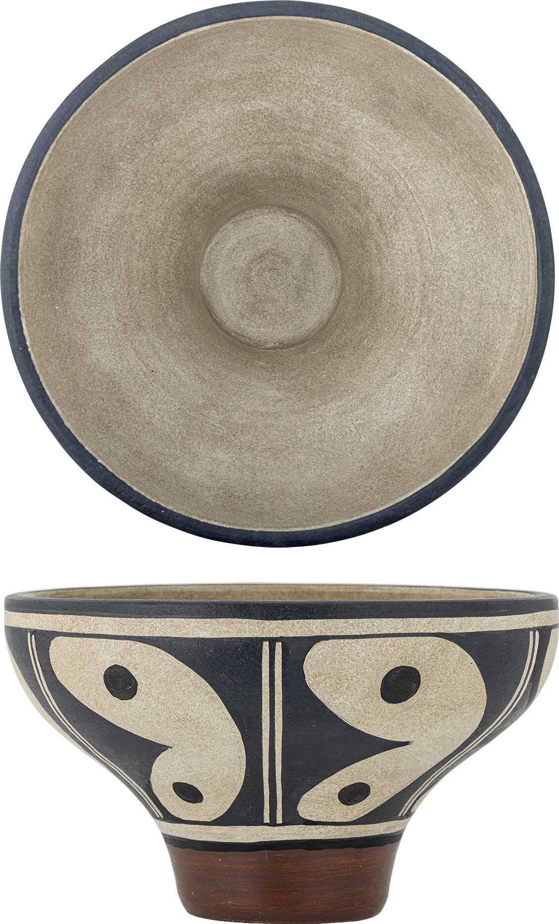 Bloomingville Skål - Elfrida - Sort - Terrakotta