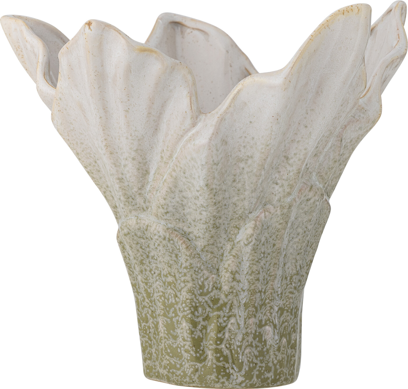 Bloomingville - Erato Vase - Grøn - Stentøj Keramik - H 20,5 Cm