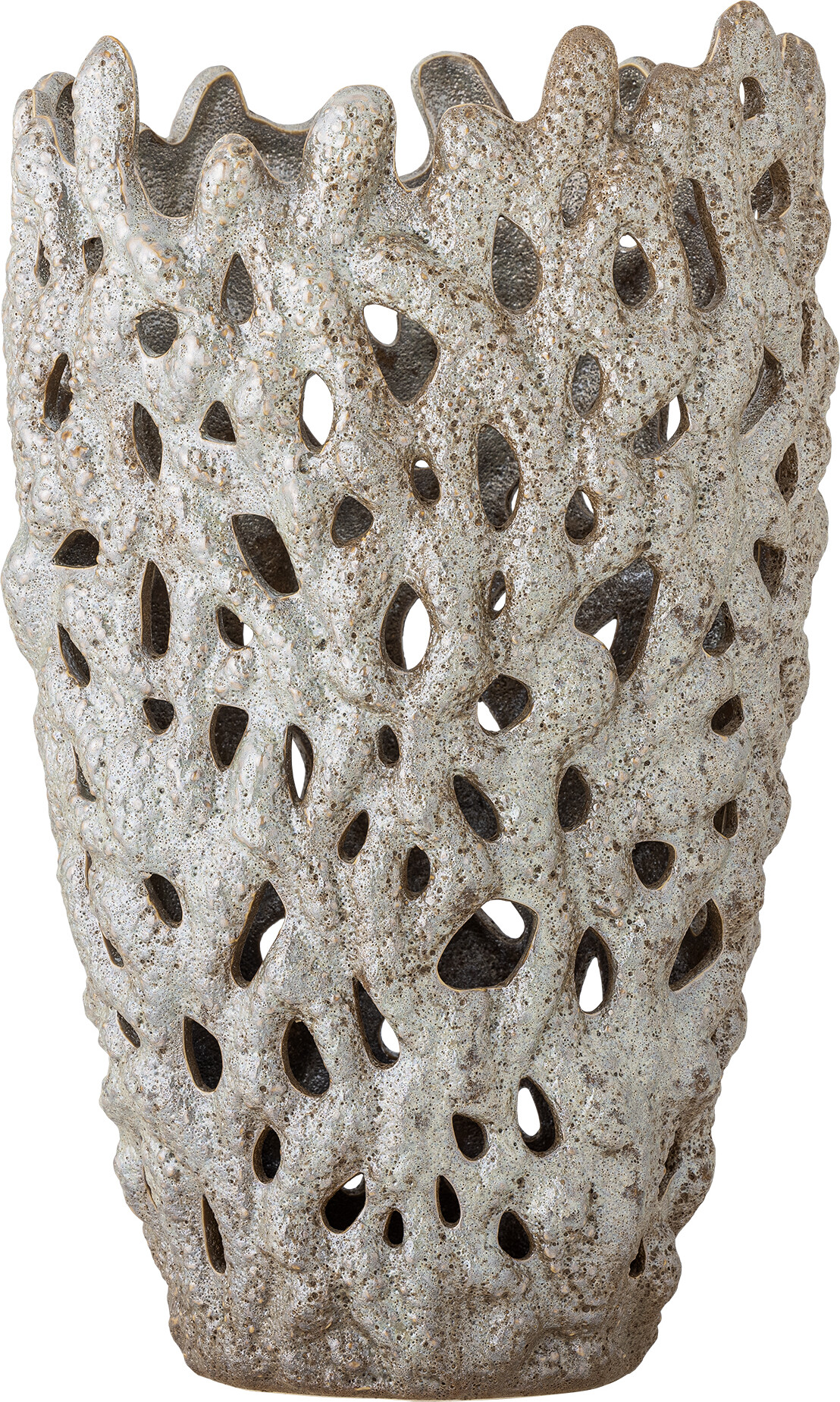 Bloomingville Vase - Eunice - Hvid - Stentøj - 37 Cm