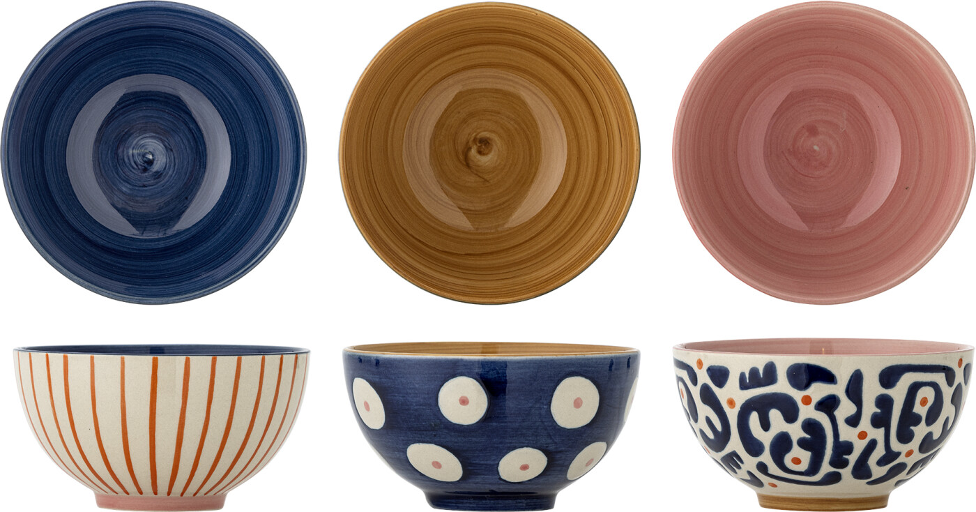 Bloomingville - Eviaya Skåle - ø 11,5 Cm - Ovnfast - Stentøj - 3 Stk.