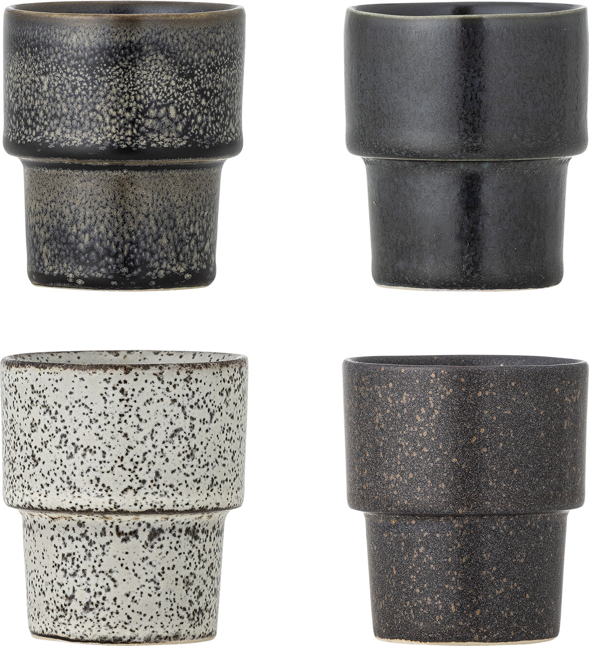 Bloomingville - Ewan Espressokop, Brun, Stentøj, D6xH6,5 cm, Set of 4