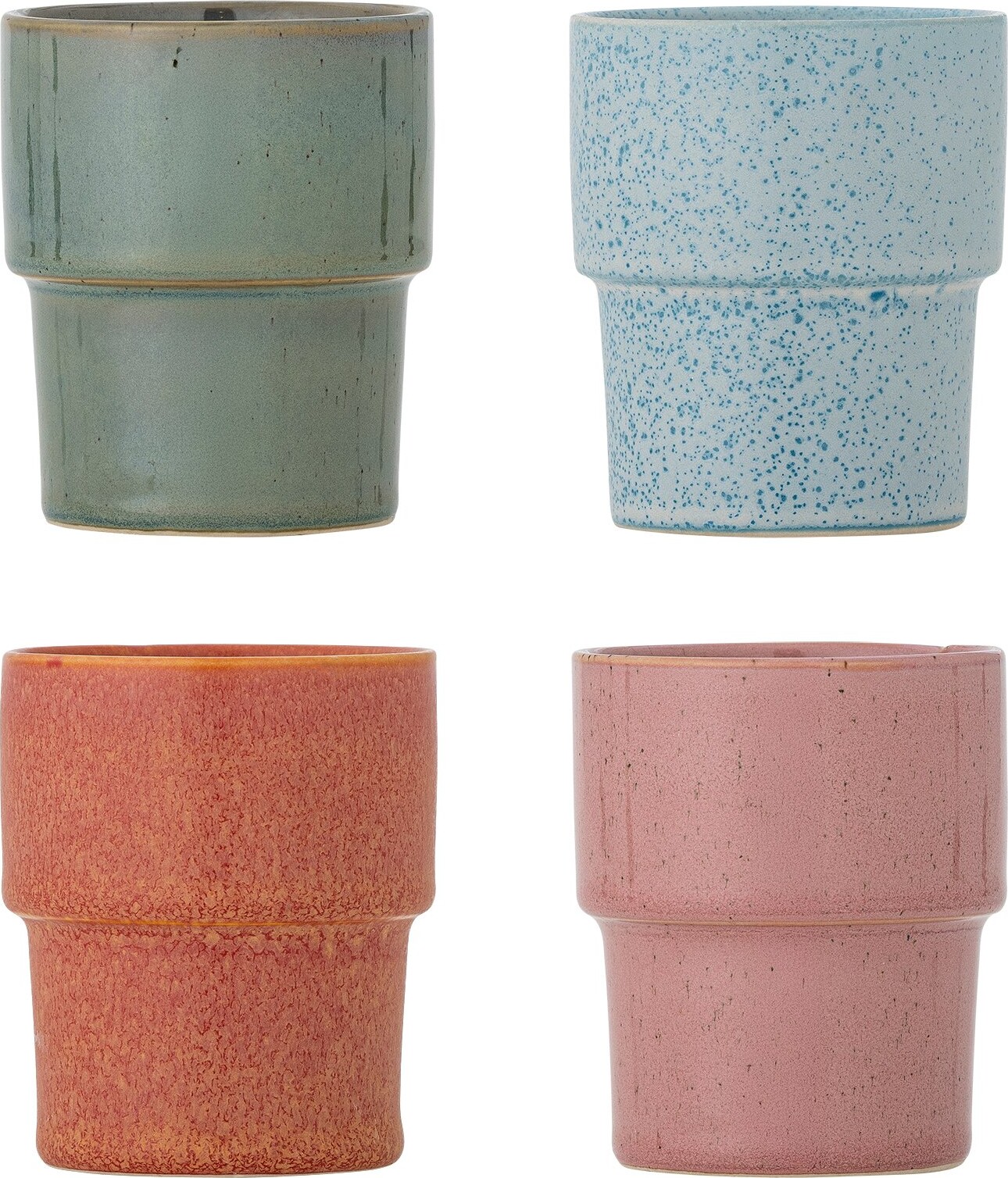 Bloomingville - Ewan Kopper - Rosa - 4 Stk. - Stentøj Keramik