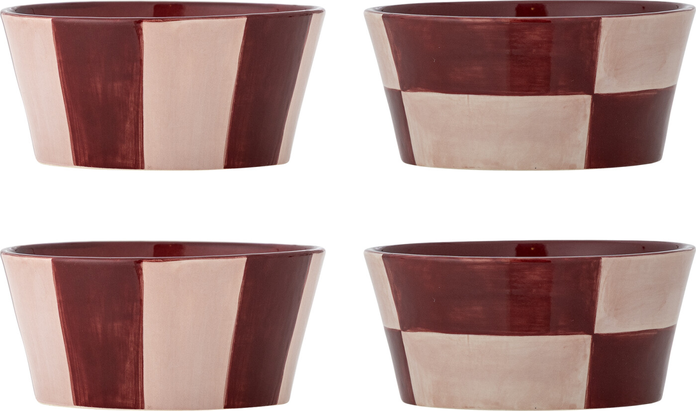 Bloomingville - Floki Skåle - Rosa - Stentøj - ø 13,5 Cm - 4 Stk.