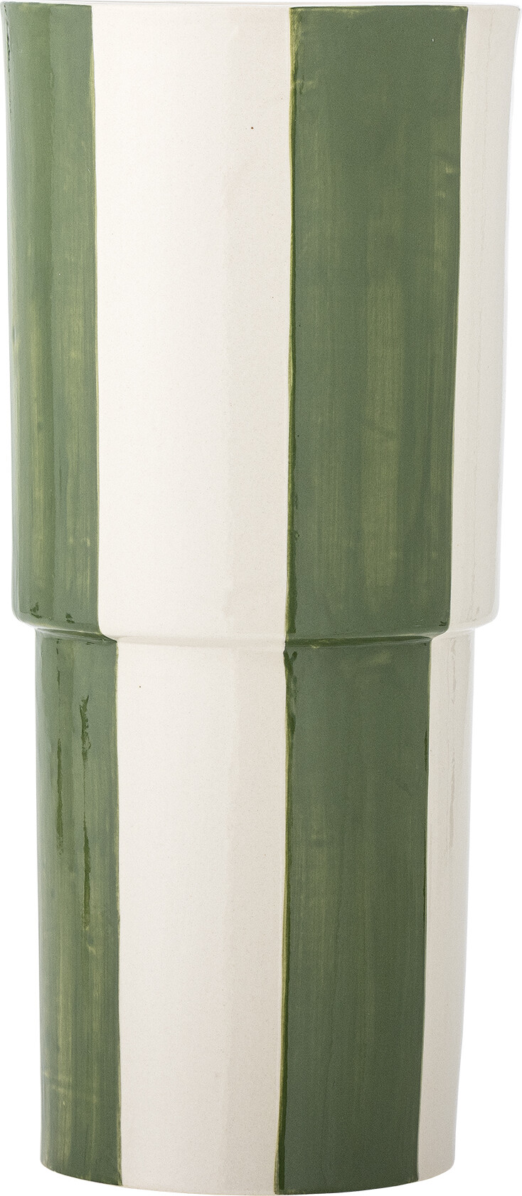 Bloomingville - Floki Vase, Grøn, Stentøj, D14xH31 cm