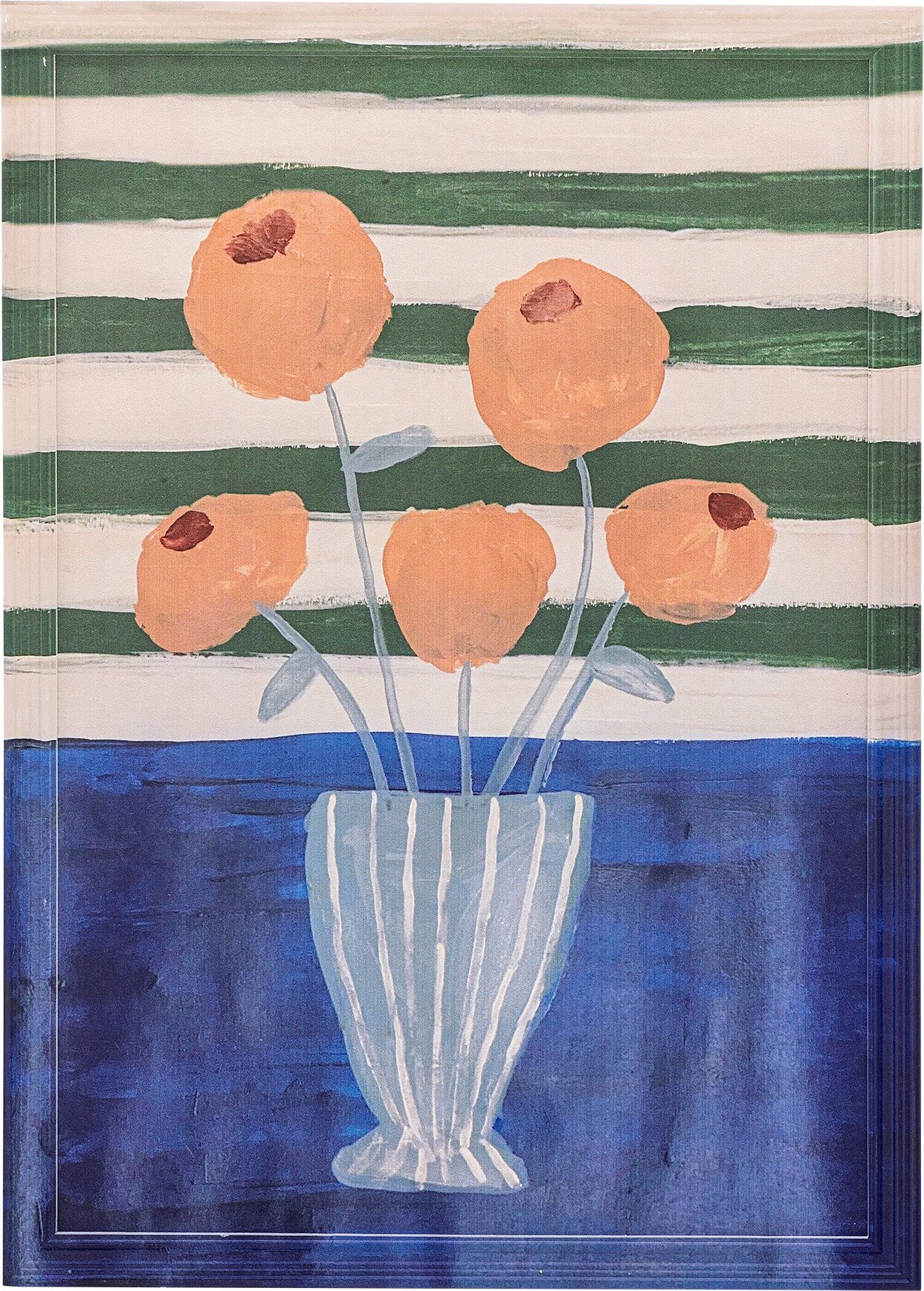 CREATIVE COLLECTION Florinda Illustration med ramme, rektangulær - multifarvet fyrretræ (L50xH70xB3)