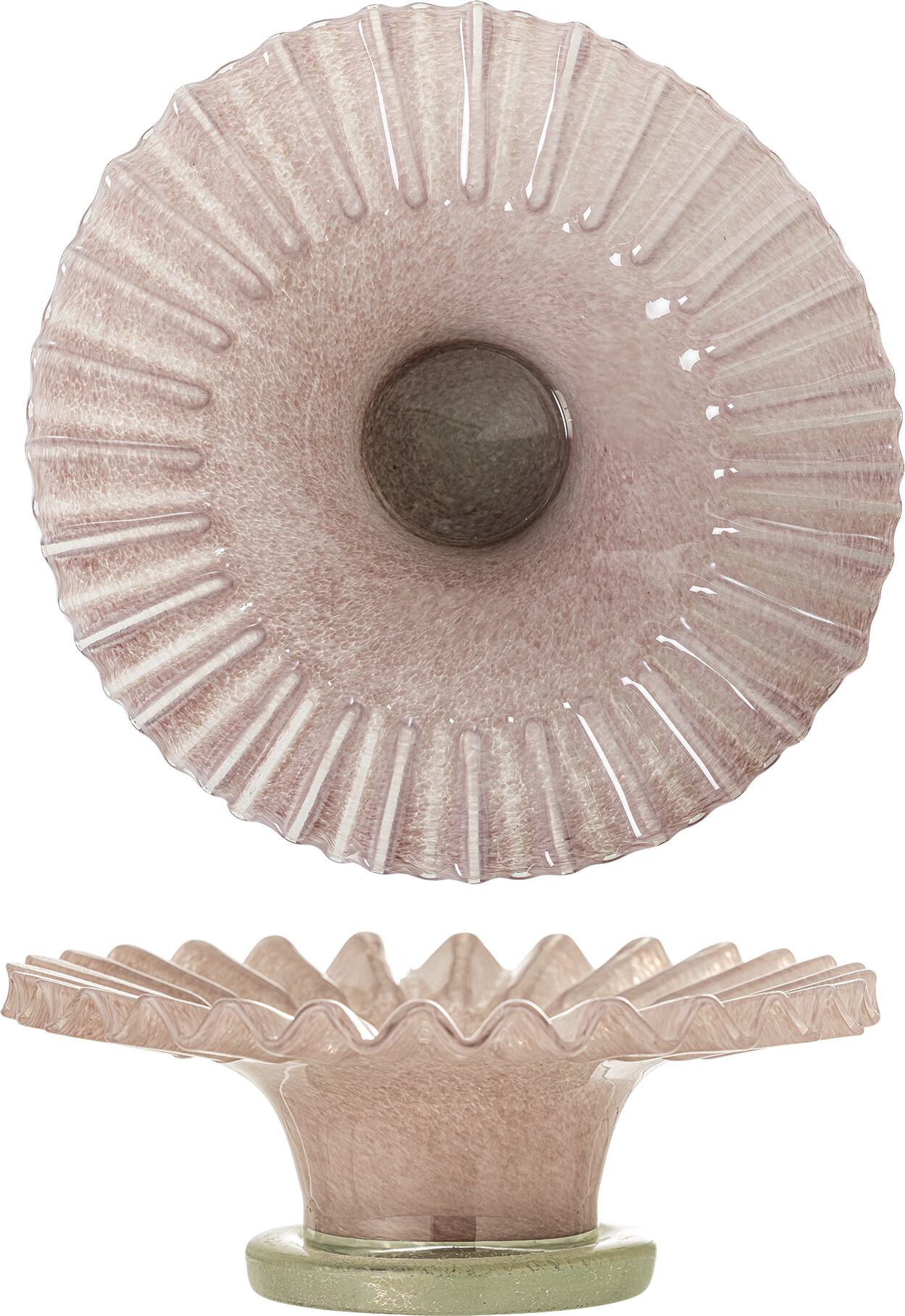 Bloomingville - Garnet Skål - Rosa - Glas