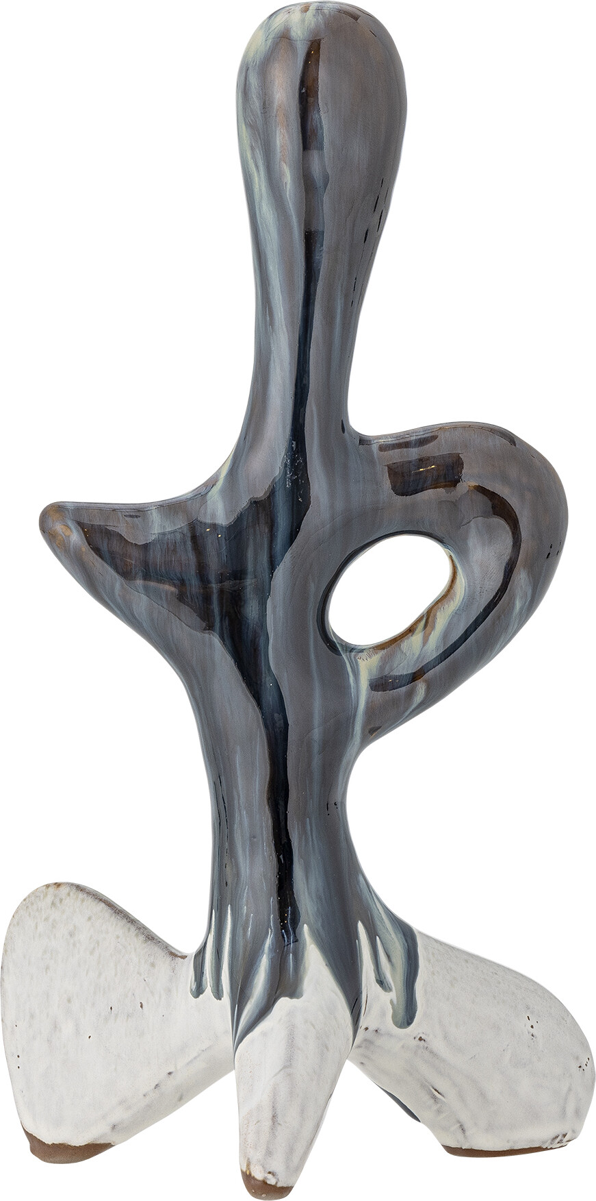 Bloomingville - Harlan Skulptur Dekoration - Blå - Stentøj