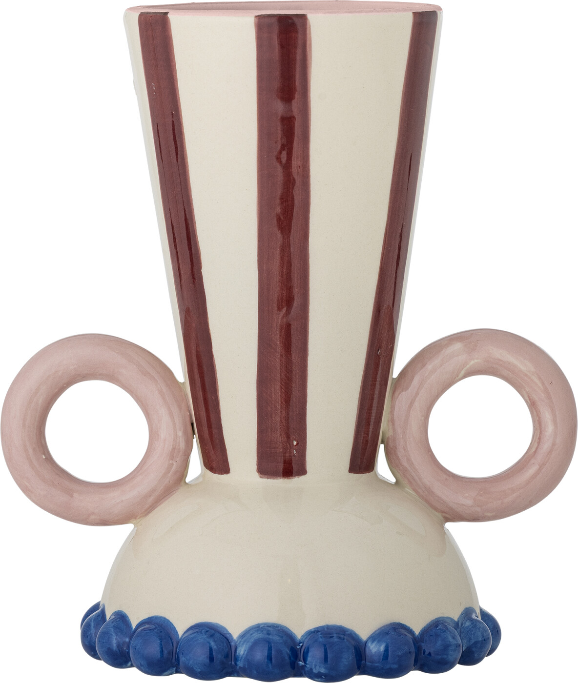 Bloomingville - Hyldia Vase - Stentøj - 18x21x13,5 Cm