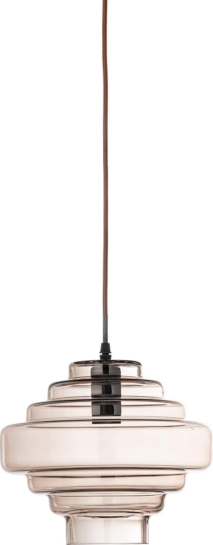 Bloomingville - Ilua Pendel Lampe - Brun - Glas - E27