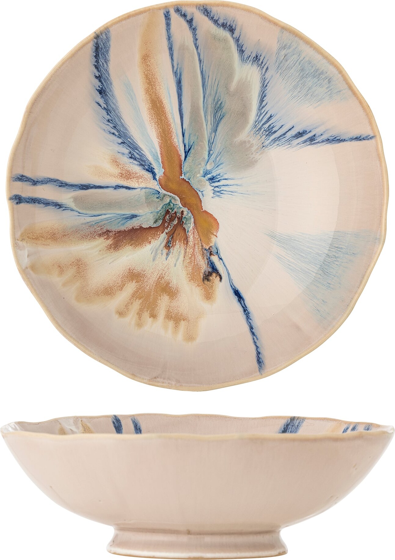 Bloomingville - Imogen Skål - Multifarvet - Stentøj Keramik