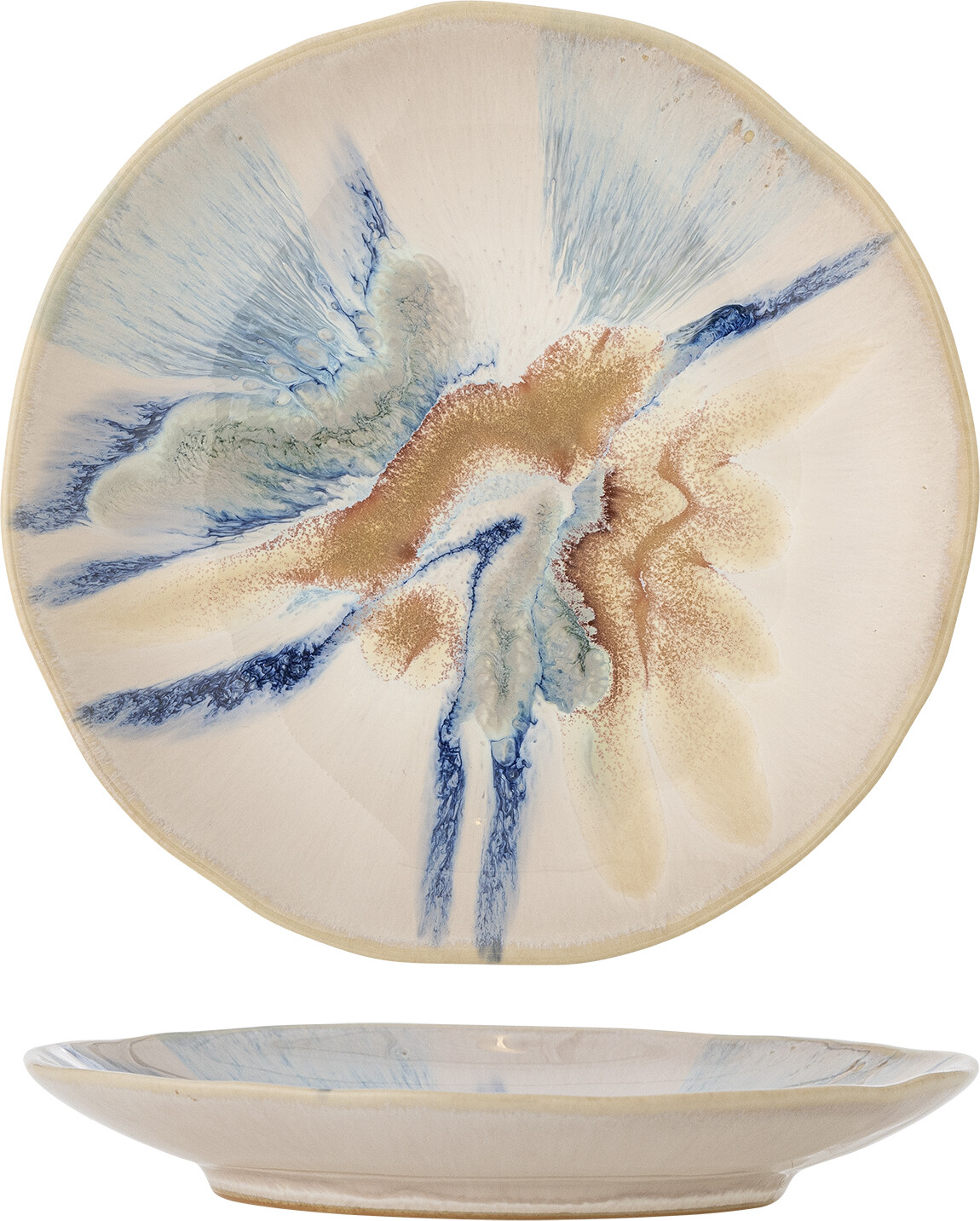 Bloomingville - Imogen Tallerken, Multifarvet, Stentøj, D16,5xH2,5 cm