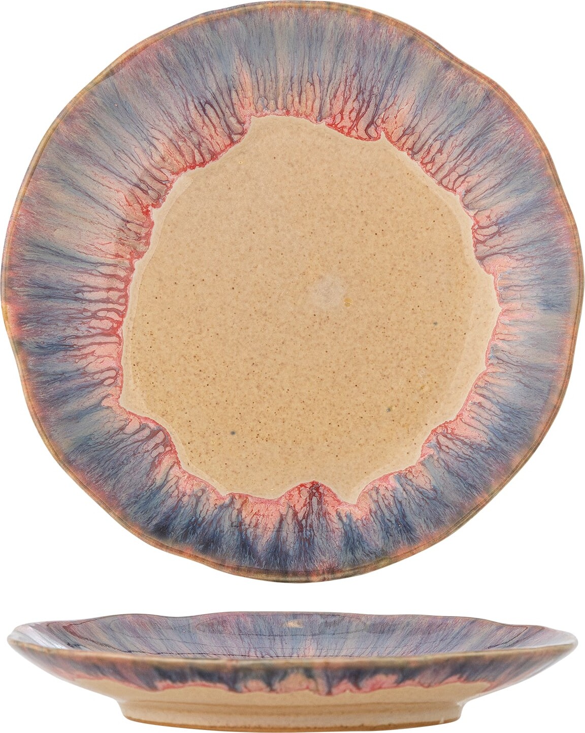 Bloomingville - Imogen Tallerken, Multifarvet, Stentøj, D16,5xH2,5 cm
