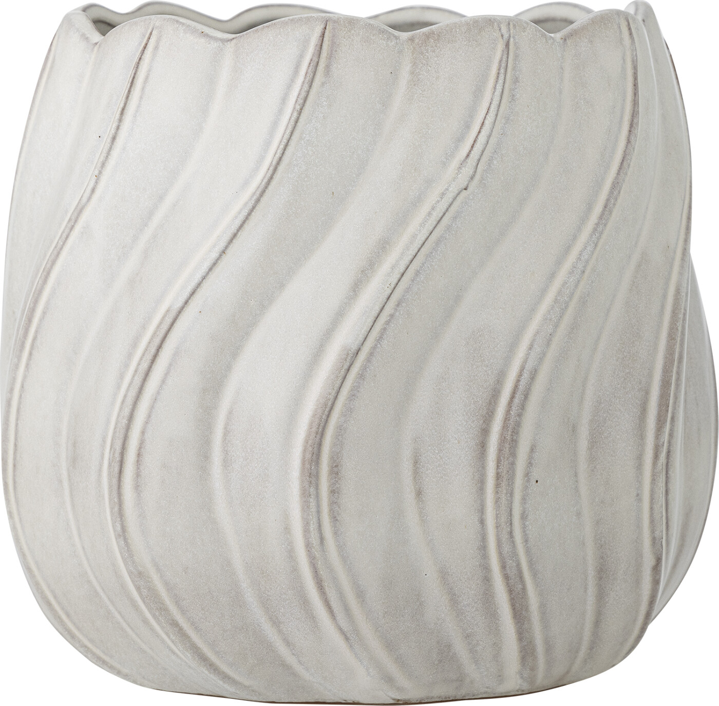 Bloomingville Urtepotteskjuler - Isidora - Hvid - Stentøj