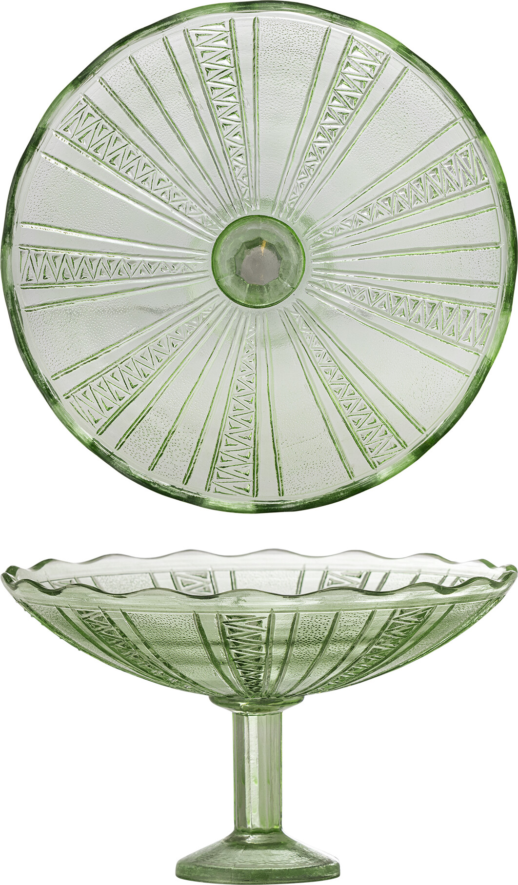 Bloomingville - Kaddy Opsats - Grøn - Genanvendt Glas