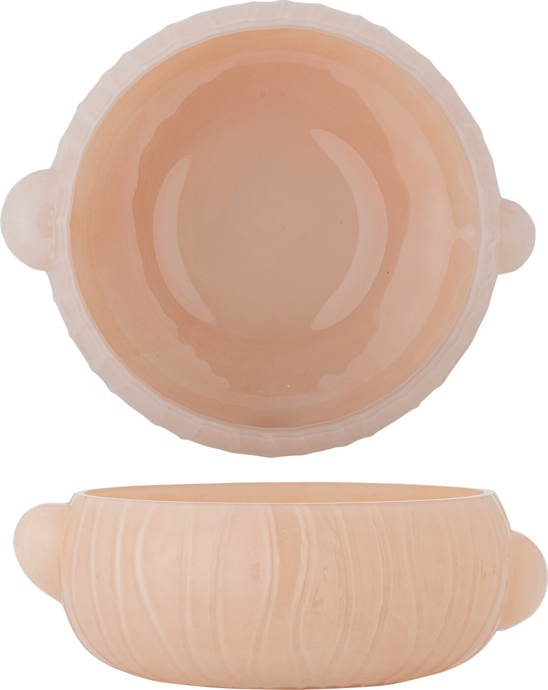 Bloomingville - Lalie Skål - Rosa - Glas - 20x25x12,5 Cm