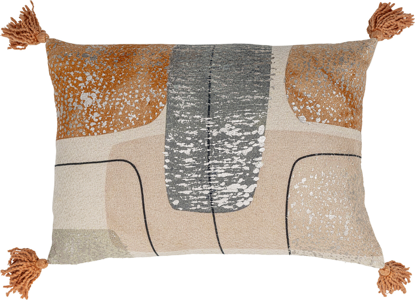 Bloomingville - Lanzo Pude, Multifarvet, Bomuld, L50xH35 cm