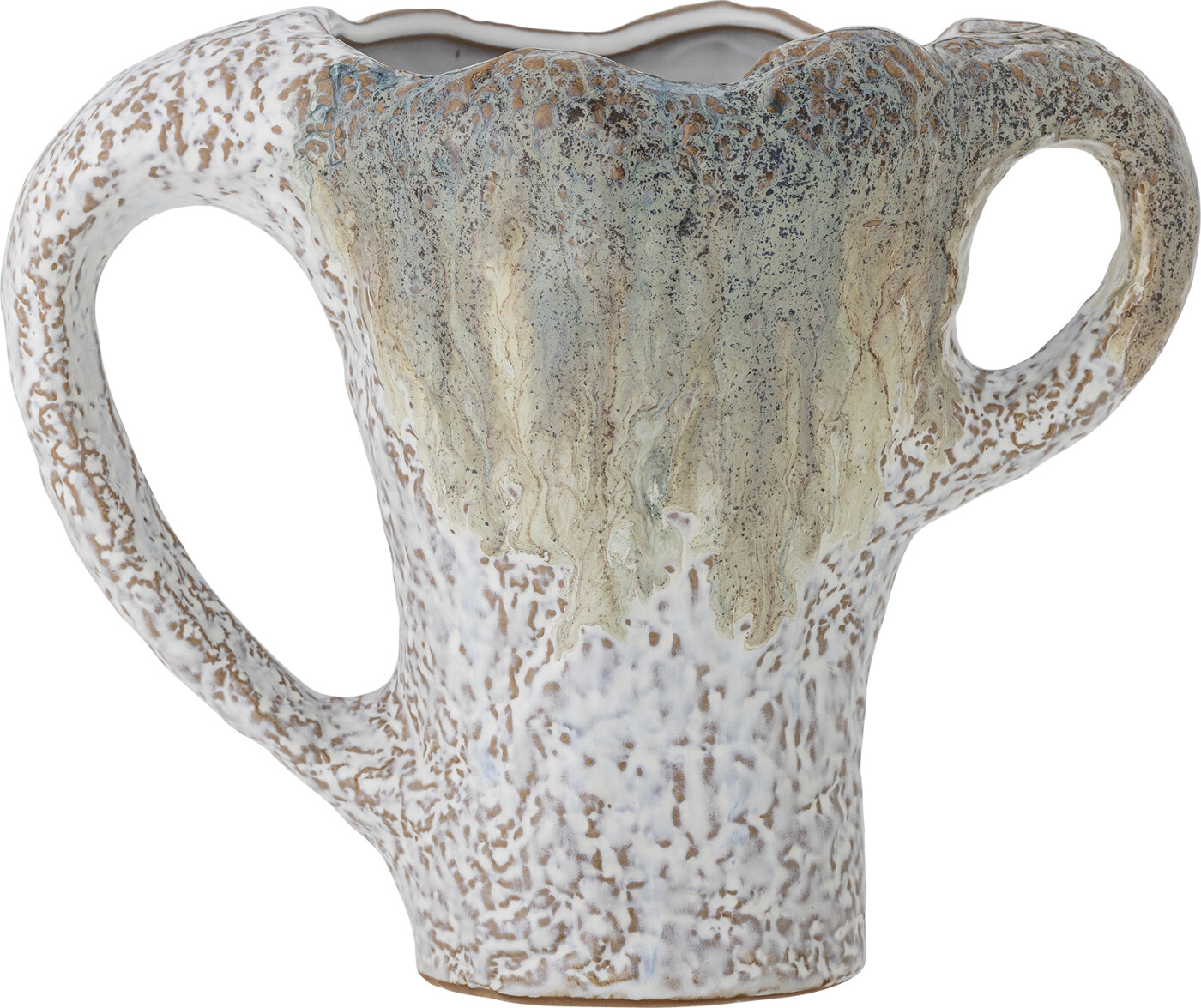 Bloomingville - Ledger Vase - Grøn - Stentøj Keramik