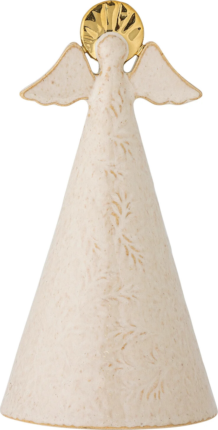 Bloomingville - Liza Juleengel Figur - H 17 Cm - Stentøj - Natur