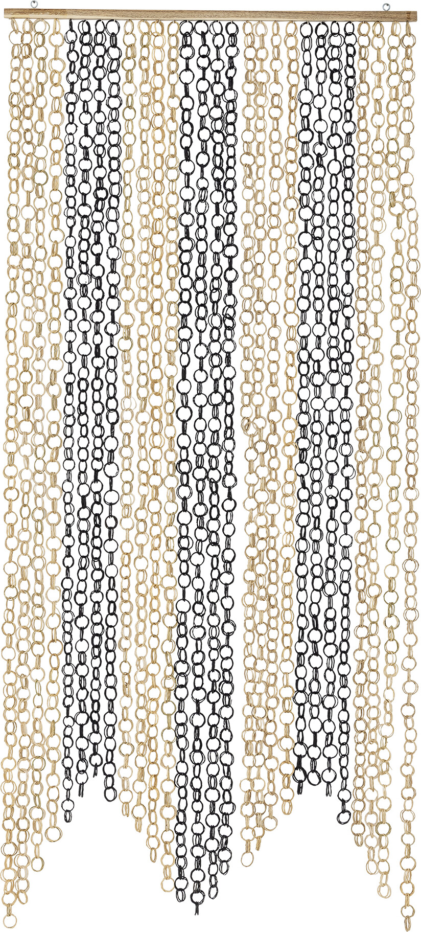 Bloomingville - Loopi Gardin, Sort, Bambus, L90xH200xW1 cm