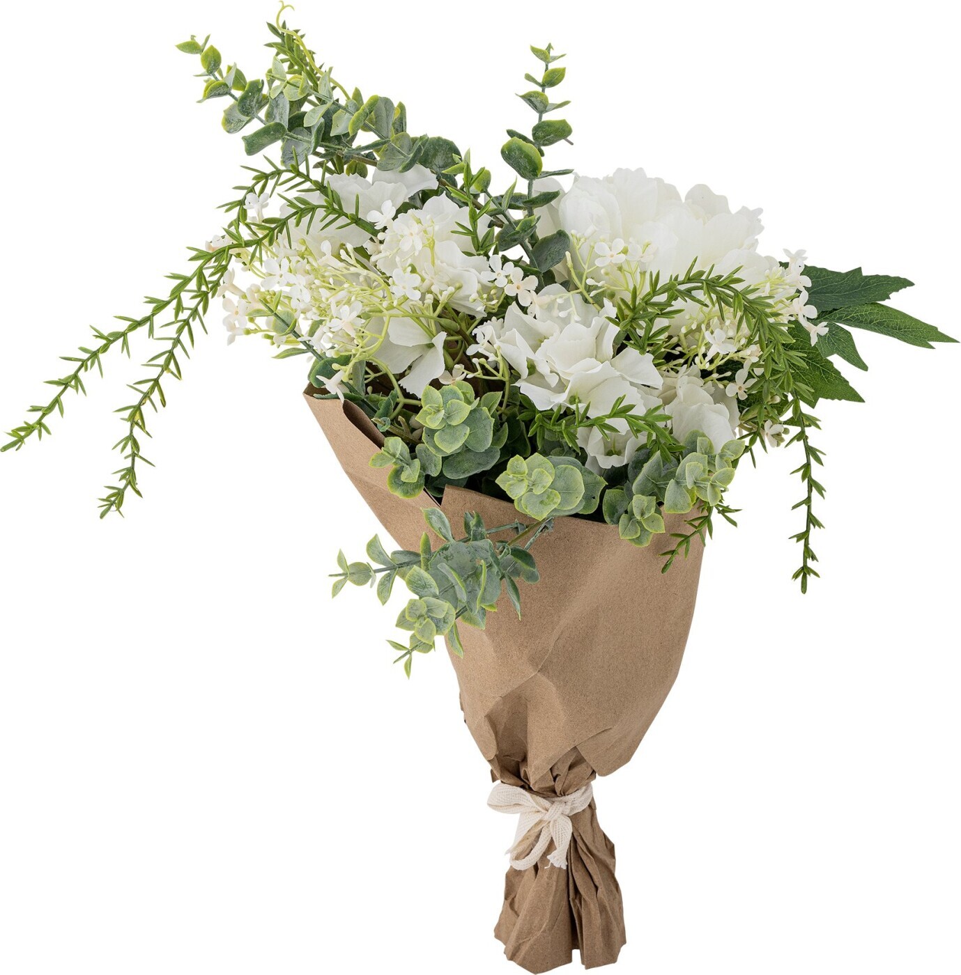 Bloomingville - Lustre Buket, Hvid, Kunstige Blomster, D23xH43 cm