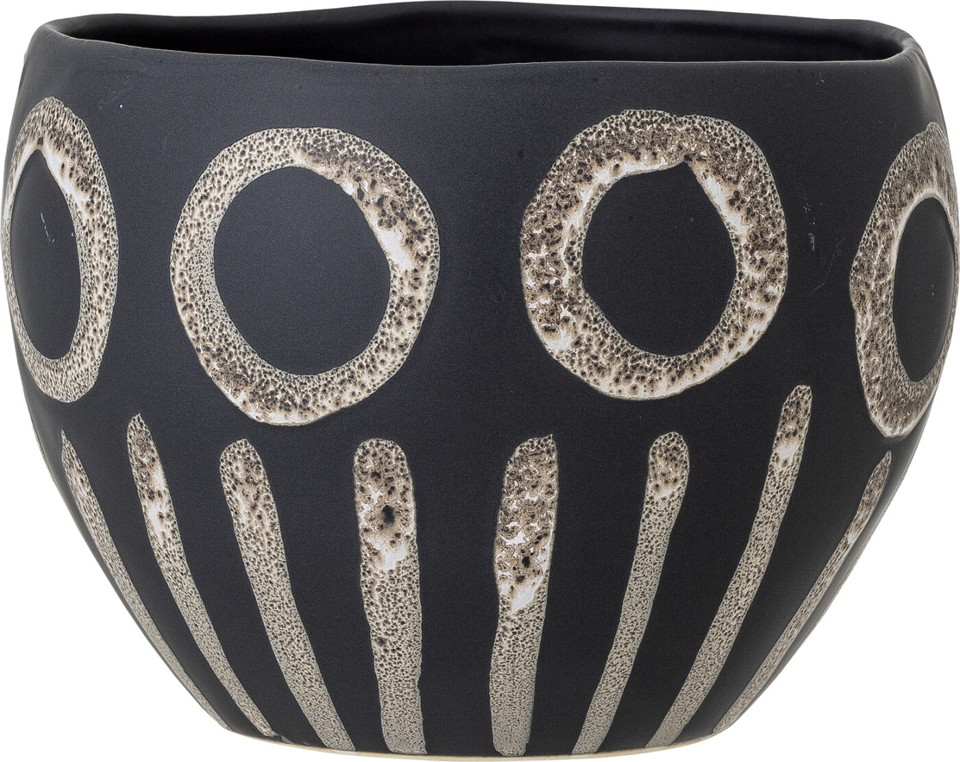 Bloomingville - Magnus Urtepotteskjuler - Sort - Stentøj Keramik