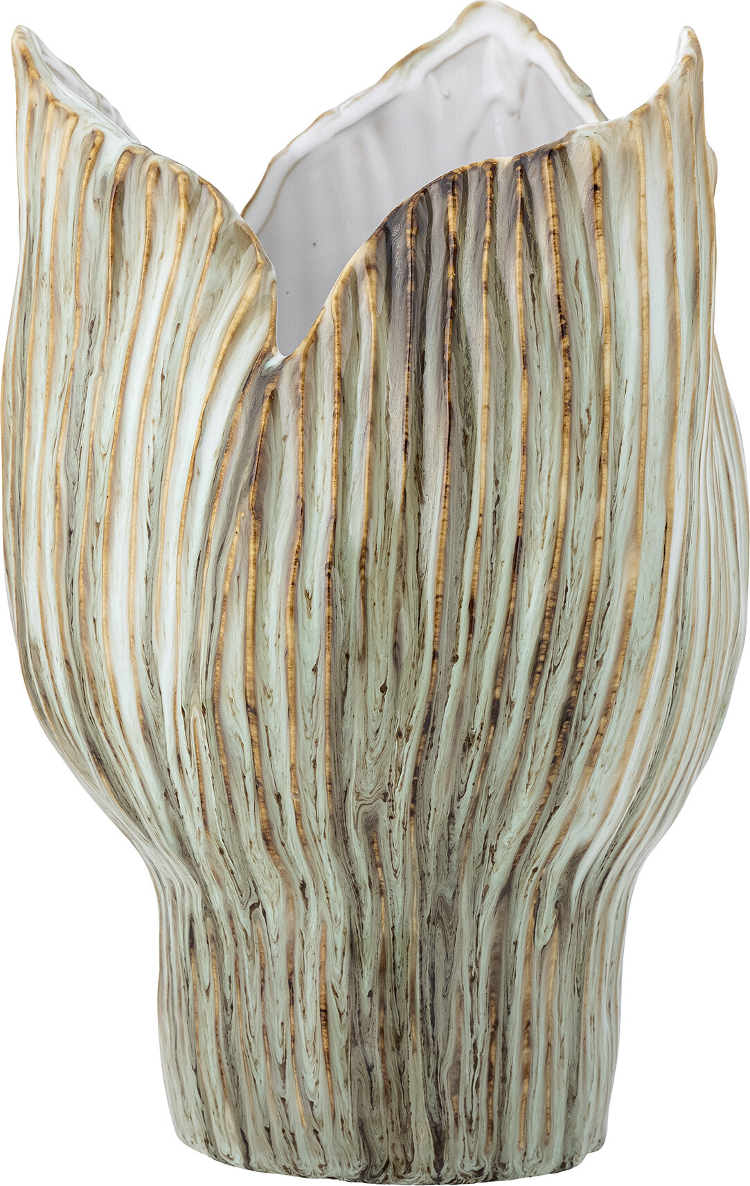 Bloomingville - Mahira Vase - Grøn - Stentøj Keramik - H 30 Cm