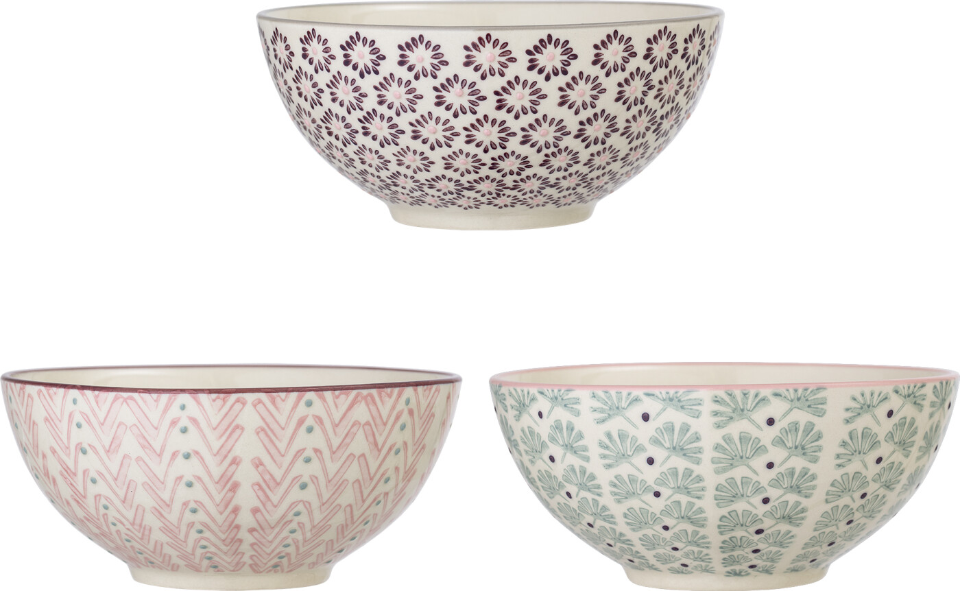Bloomingville - Maya Skåle - ø 16,5 Cm - Stentøj Keramik - 3 Stk.