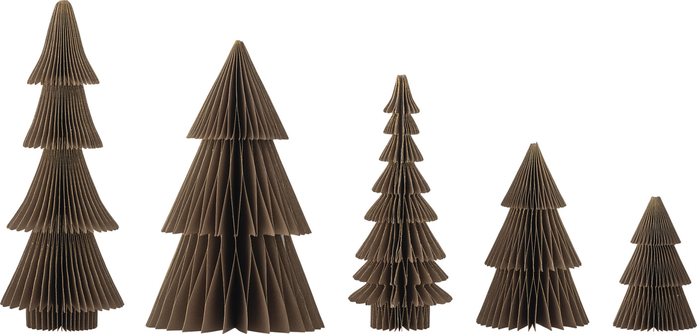 Bloomingville - Milan Dekotræ, Brun, Paper, D7,5/12,5/7,5/5/8xH17,5/20/12,5/9/22,5cm, Set of 5