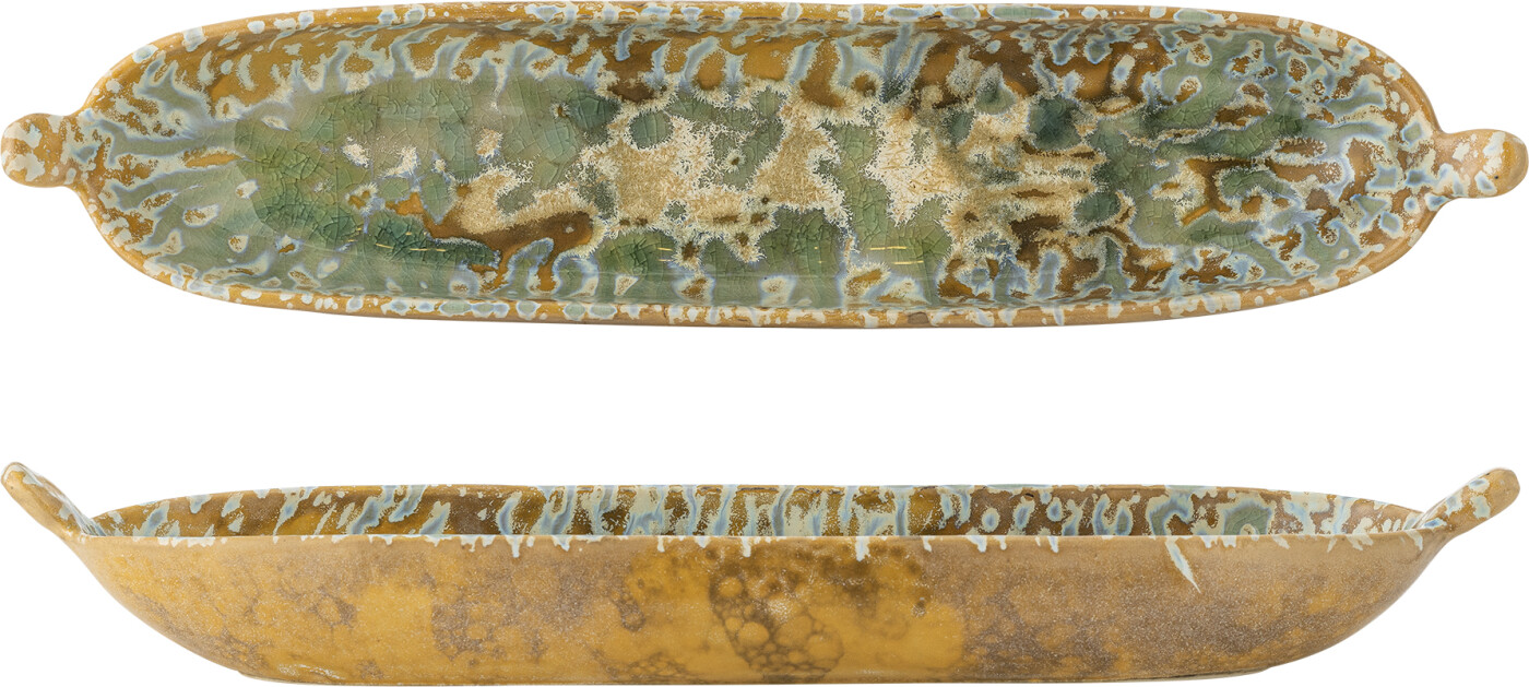 Bloomingville - Milani Serveringsfad - Grøn - Stentøj