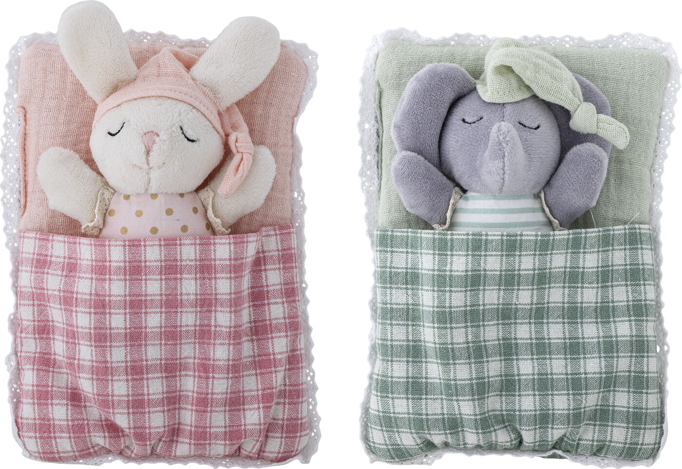 Bloomingville - Elie Dukke, Multifarvet, Polyester, L11,5xH15xW5 cm, Set of 2