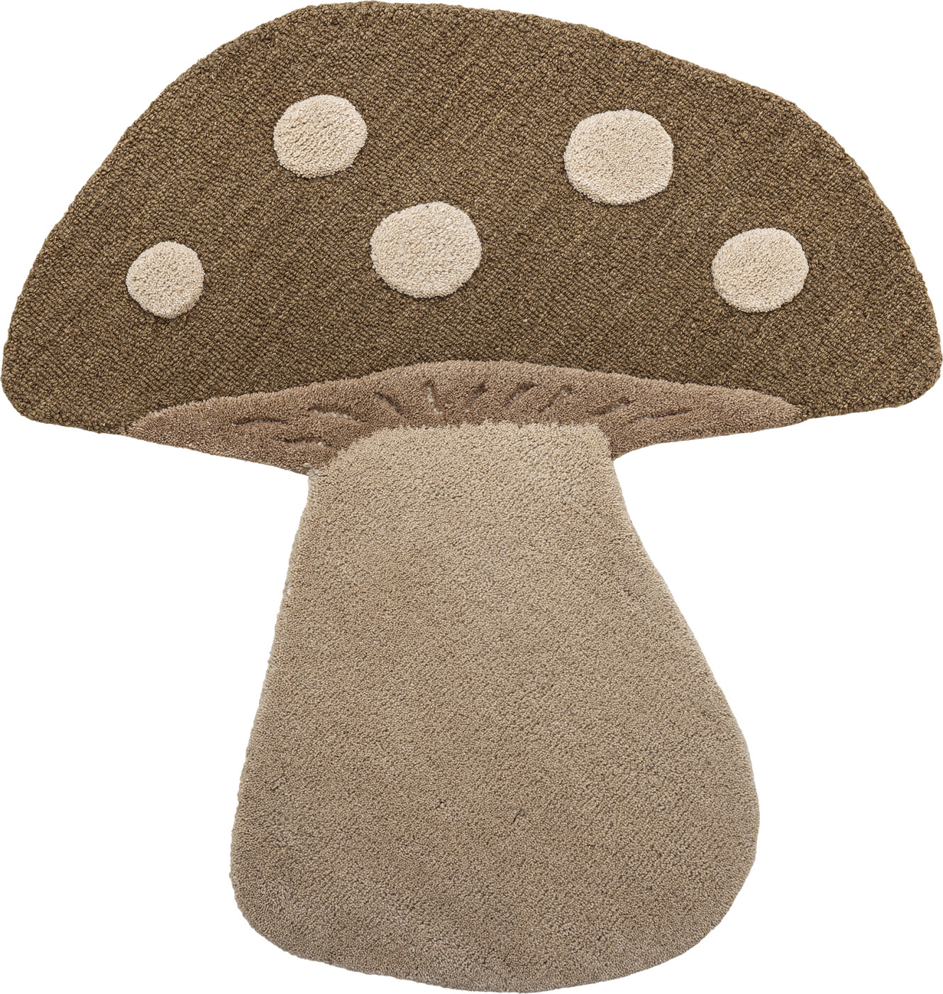 Bloomingville Mini - Mushroom Tæppe - Brun - Uld