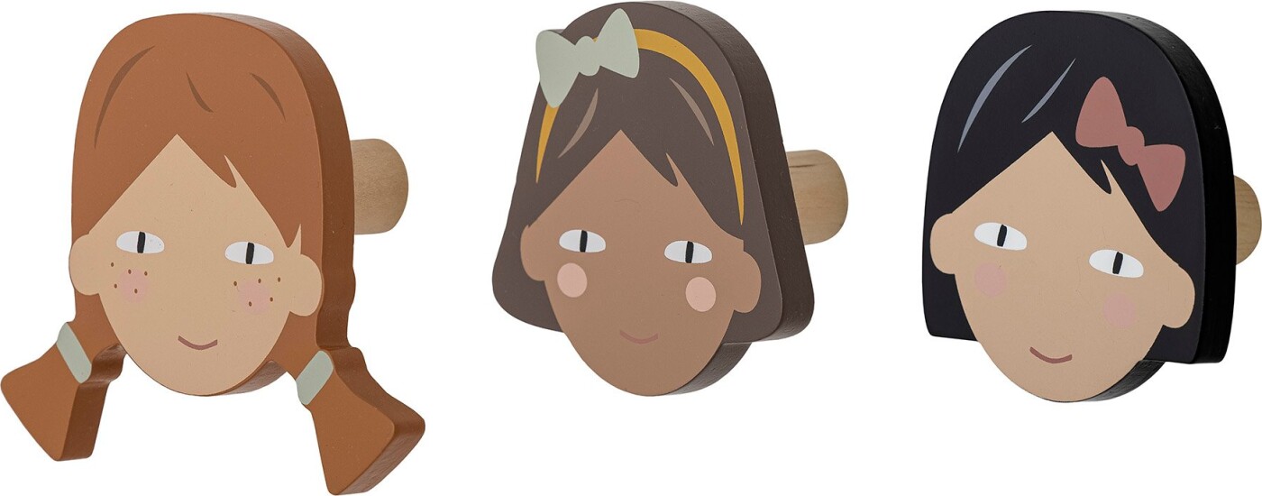 Bloomingville Knager til børn (2 varianter) - Multi - 10cm x 9cm x 8cm - Ruby