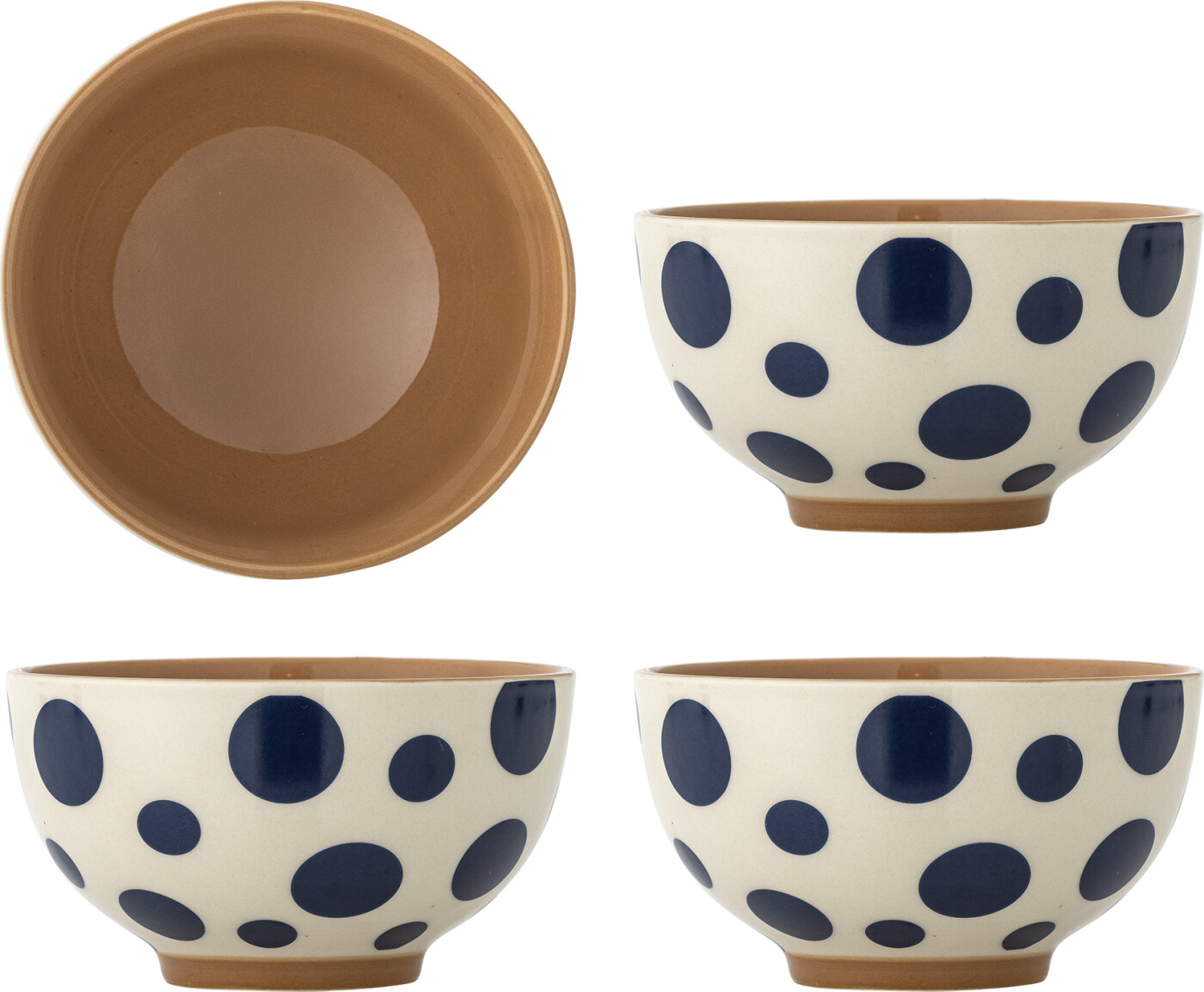 Bloomingville - Miri Skål, Multifarvet, Stentøj, D13,5xH7,5 cm, Set of 4