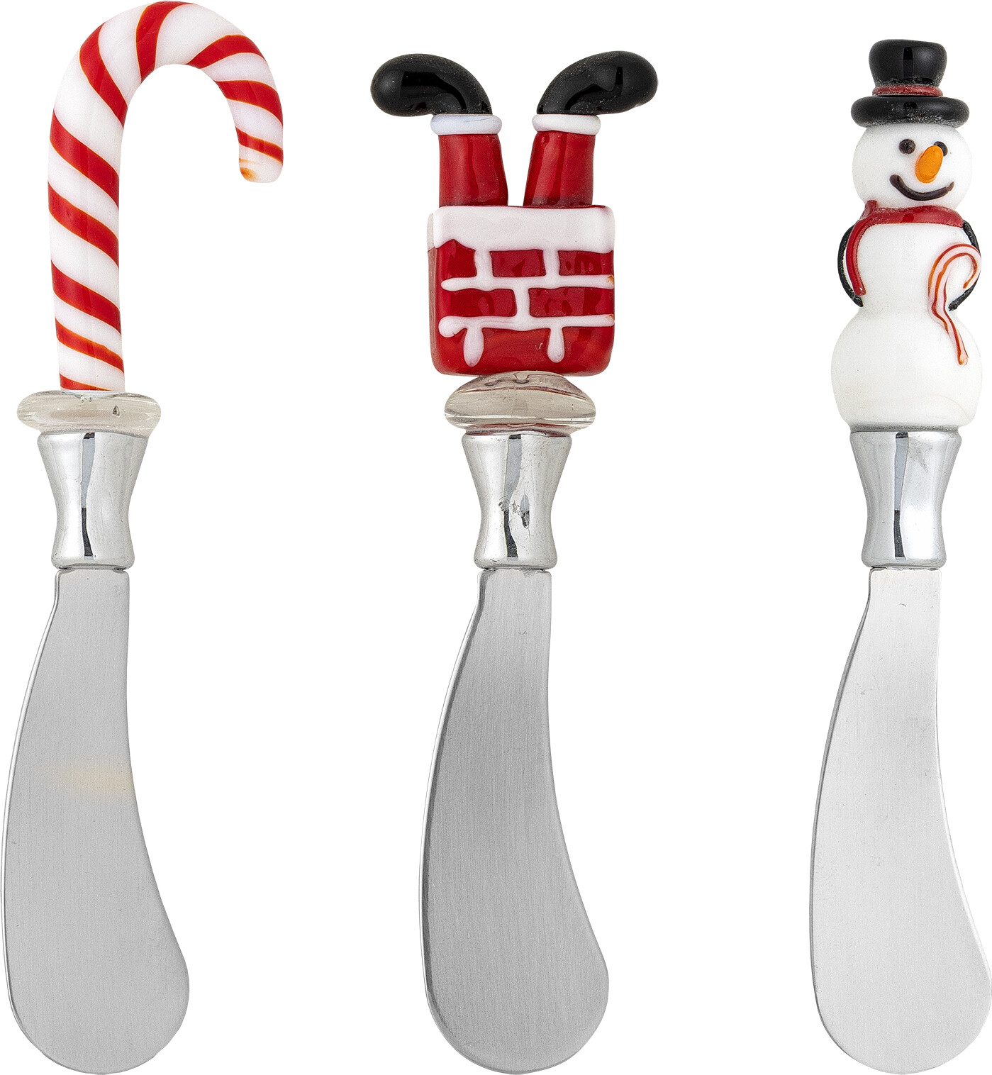 Bloomingville - Misa Smørekniv, Rød, Glas, L16,5xH4,45xW16,5 cm, Set of 3