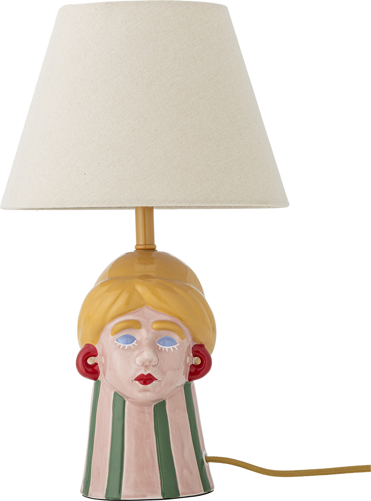 Bloomingville - Miss Jody Bordlampe, Multifarvet, Stentøj - Ø24 Ã H41 cm