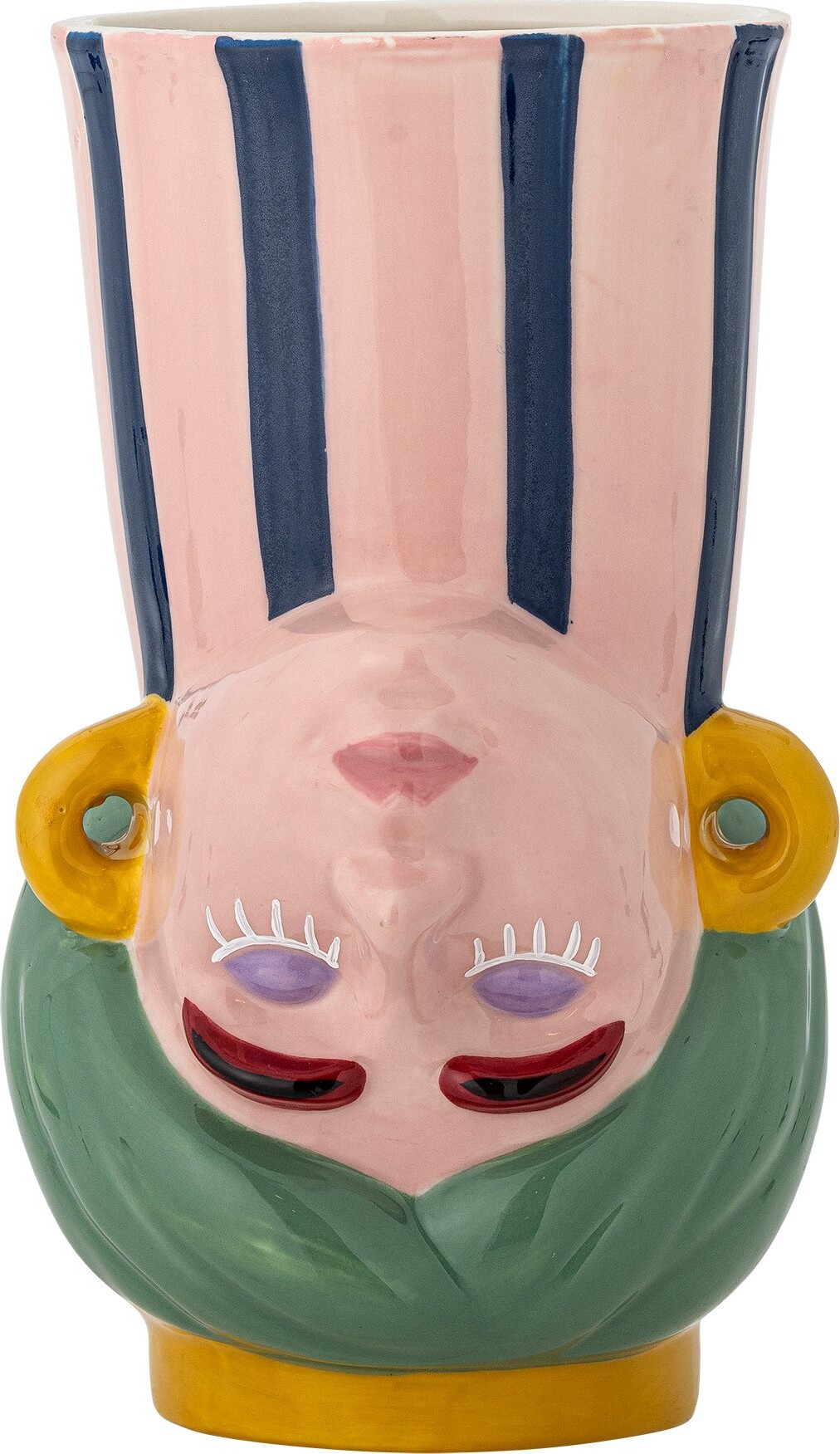 Bloomingville Vase - Miss Jody - Rosa - Stentøj - 14x22,5 Cm