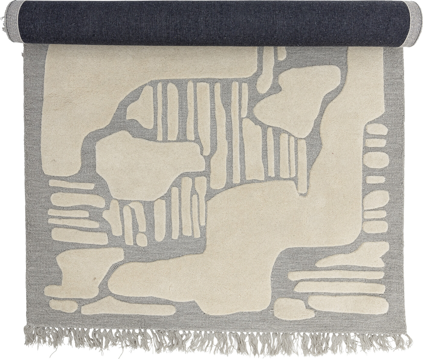 BLOOMINGVILLE Napoli gulvtæppe, rektangulær - grå uld (200x140)