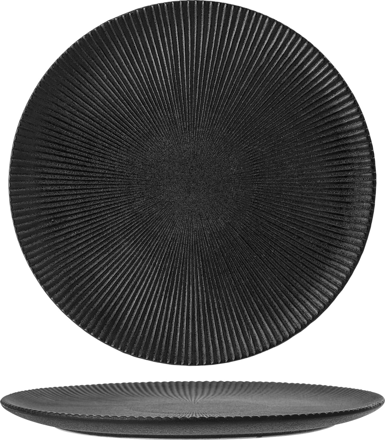 Bloomingville - Neri Tallerken - Sort - Stentøj Keramik - ø 29 Cm