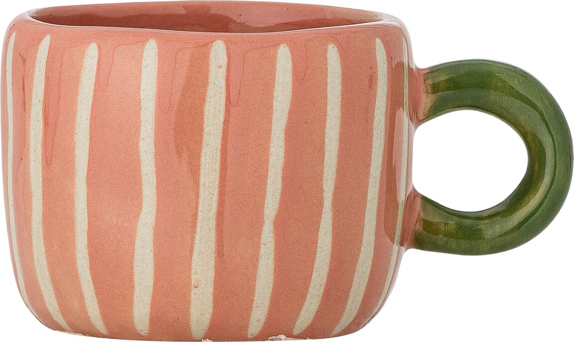 Bloomingville - Kop Nini - Rosa Med Striber - Stentøj - 110 Ml