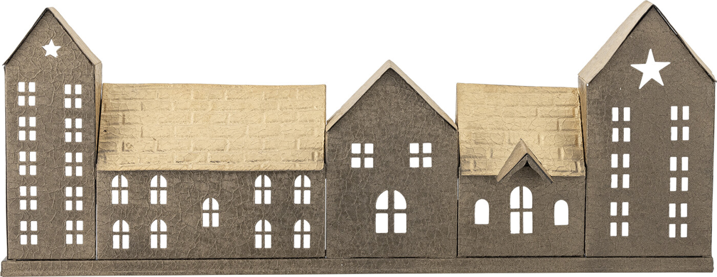 Bloomingville - Noeli Fyrfadsstage, Guld, Metal, L52xH20xW6 cm