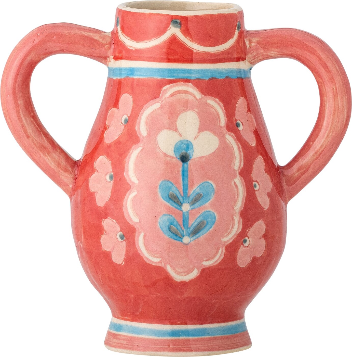 Bloomingville - Odina Vase - Rød - Stentøj Keramik - H16 Cm