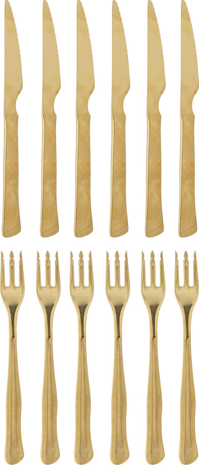 Bloomingville - Ollin Grillbestik Sæt - Guld - Rustfri Stål - 12 Dele