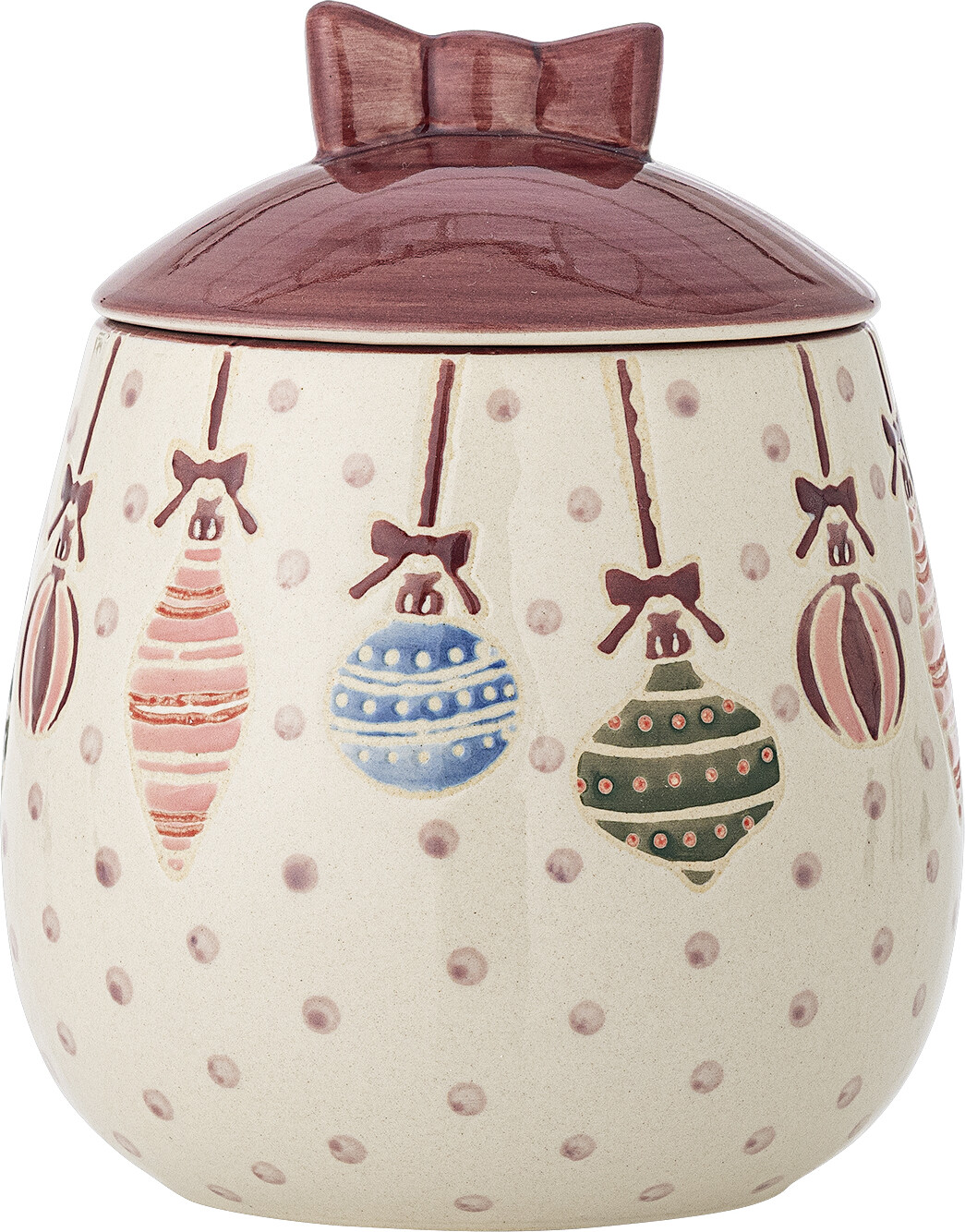Bloomingville - Ornamentia Julekrukke Med Låg - Stentøj Keramik