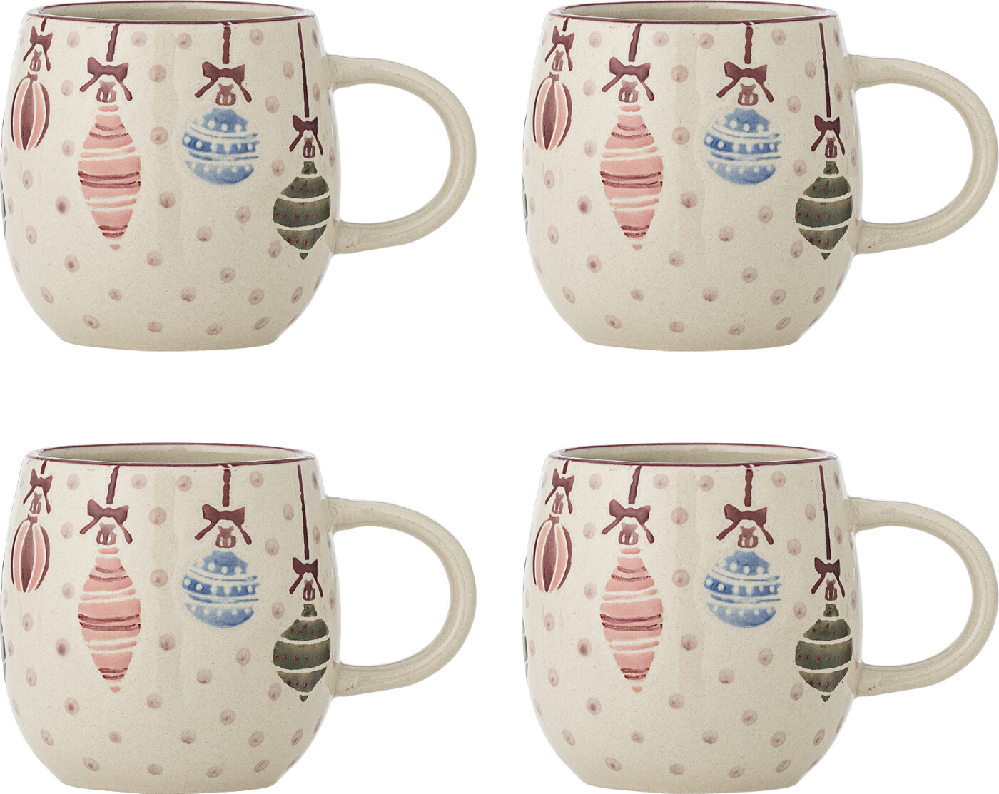 Bloomingville - Ornamentia Julekrus - 300 Ml - Stentøj - 4 Stk.